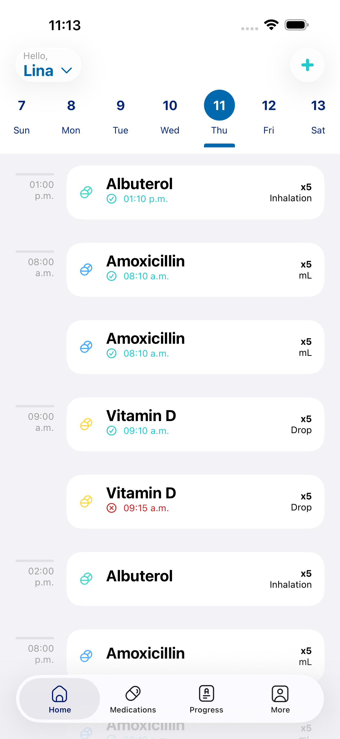 Pellet dose schedule screen