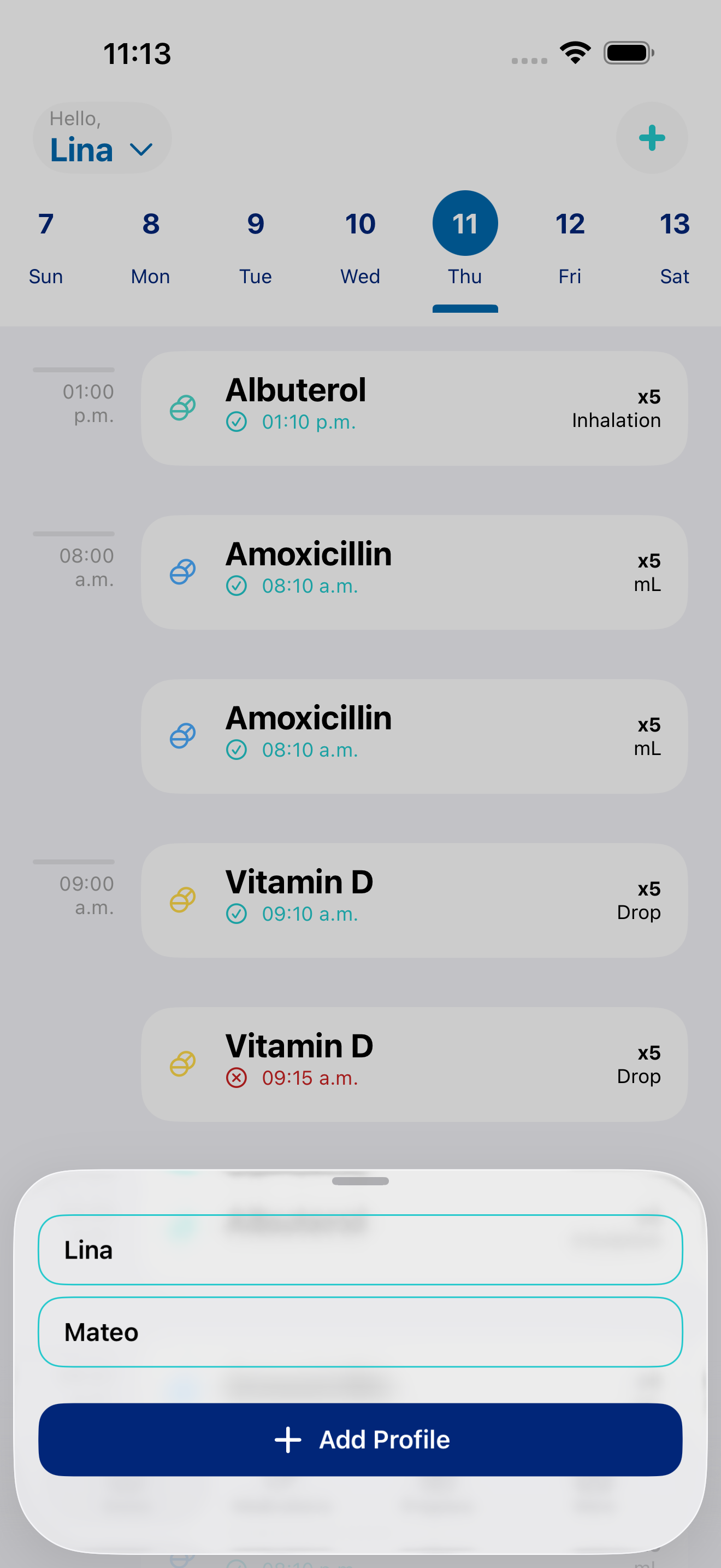 Pellet profile switcher screen